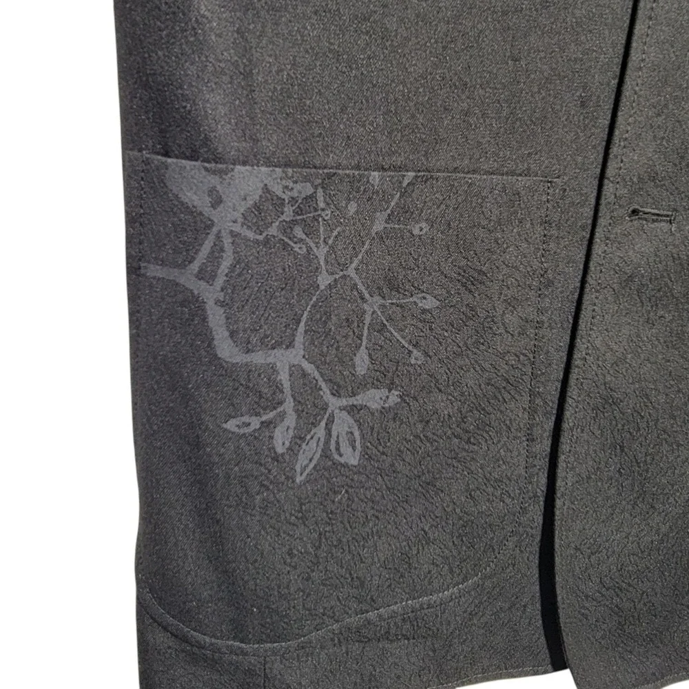 EJ Samuel‎ Black Suit Coat Jacket Blazer Men's Size 40R Tree Branches